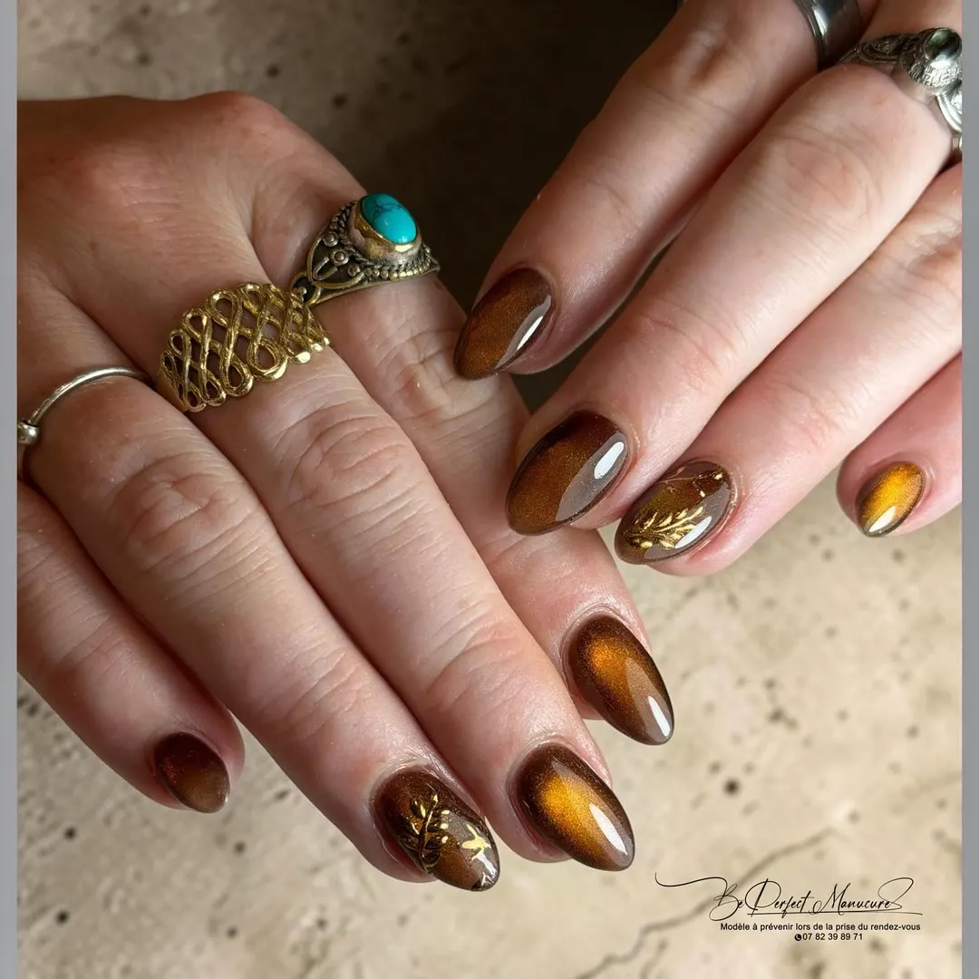 Cat eye ambre doré