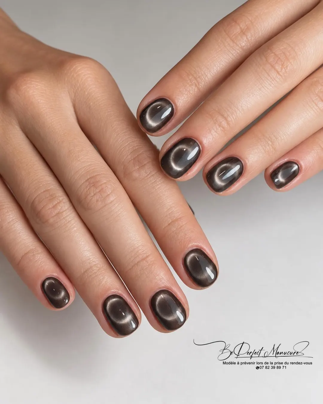 Cat eye marron effet velours
